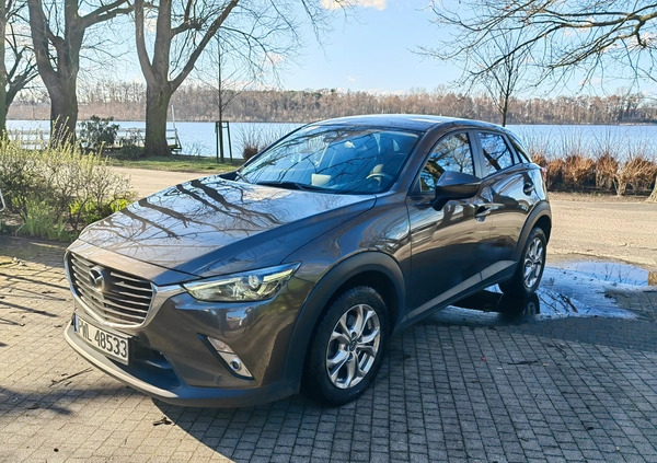 Mazda CX-3 cena 59900 przebieg: 124900, rok produkcji 2018 z Wolsztyn małe 79